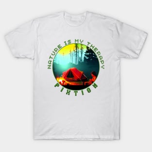 outdoor adventures "nature is my therapy" T-Shirt